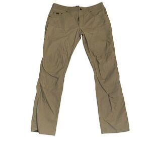 NWOT Kuhl The Outsider Khaki Olive Green Hiking Pants Mens 36x34 Stretch 5233